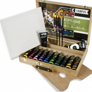 CAJA DE MADERA CAMPUS ACRILICOS SENNELIER