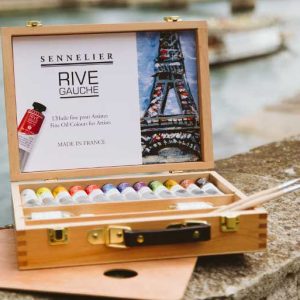 CAJA DE MADERA RIVE GAUCHE 12 TUBOS + ACCESORIOS