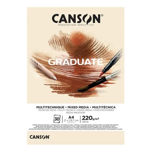 BLOCK CANSON GRADUATE MIXED MEDIA A4 220 GRS