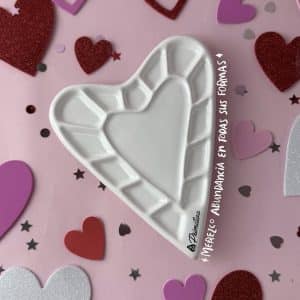 Paletas de ceramica corazón