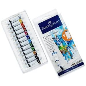 ESTUCHE DE ACRILICOS FABER X 12