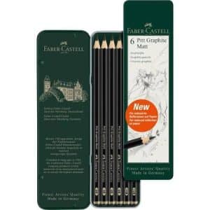 ESTUCHE DE LAPICES FABER PITT GRAPHITE MATT X 6